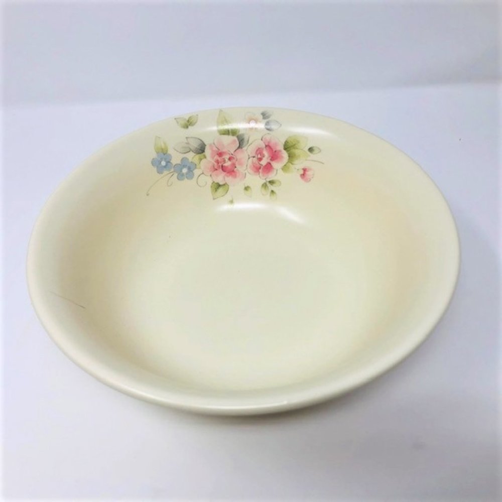 Large Pfaltzgraff Tea Rose Stoneware Round Serving Bowl 9" Stamped USA